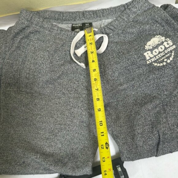 Roots Cotton Salt & Pepper Back Logo Pockets Cuff Sweatpant Track Pants Joggers - Picture 15 of 16